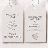 Minimalistisches botanisches Branding für kleine U Geschenkanhänger