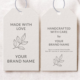 Minimalistisches botanisches Branding für kleine U Geschenkanhänger