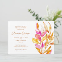 Minimalistisches botanisches Brautparty in Rosa un