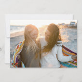 Minimalistisches botanisches Bridesmaid-Foto Mitteilungskarte (Rückseite)