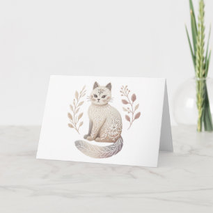 Minimalistisches botanisches Design Elegante Boho  Karte