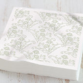 Minimalistisches botanisches Elegant Grün Serviette