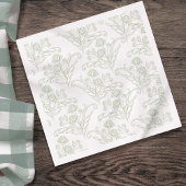 Minimalistisches botanisches Elegant Grün Serviette