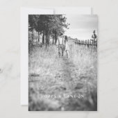 Minimalistisches botanisches Foto Einladung zur Ho (Rückseite)