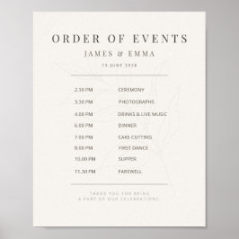 Minimalistisches botanisches Hochzeitsschild | War Poster