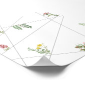 „Minimalistisches botanisches Linienkunstposter – Poster (Ecke)