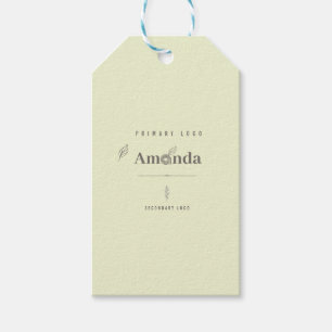 Minimalistisches botanisches Logo Luxuriöser Boh Geschenkanhänger