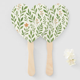 Minimalistisches botanisches Muster mit grünen Blä Fächer