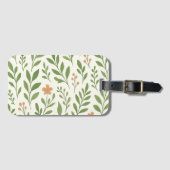 Minimalistisches botanisches Muster mit grünen Blä Gepäckanhänger (Vorderseite (Horizontal))