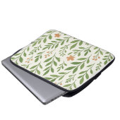 Minimalistisches botanisches Muster mit grünen Blä Laptopschutzhülle (Vorne Knopf)