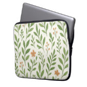 Minimalistisches botanisches Muster mit grünen Blä Laptopschutzhülle (Vorderseite Links)