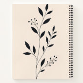 Minimalistisches botanisches Notizbuch (Rückseite)