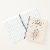 Minimalistisches botanisches Notizbuch (Innenseite)