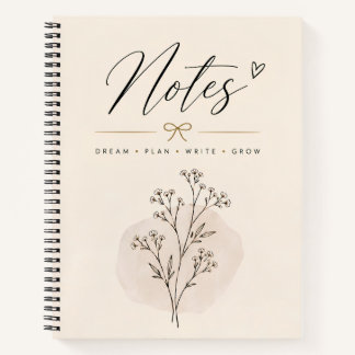 Minimalistisches botanisches Notizbuch