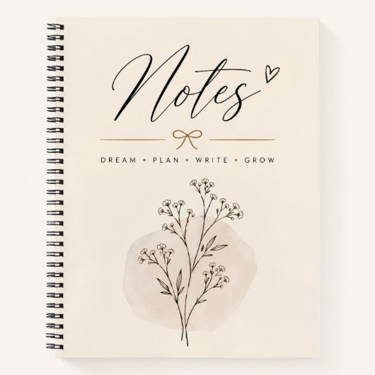 Minimalistisches botanisches Notizbuch (Vorderseite)