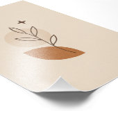 Minimalistisches botanisches Poster mit Star (Ecke)