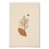 Minimalistisches botanisches Poster mit Star (Vorne)