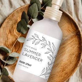 Minimalistisches botanisches Schwarz-weißes Raumsp