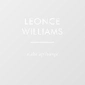 Minimalistisches Branding für kleine Unternehmen Fensteraufkleber (Blatt)