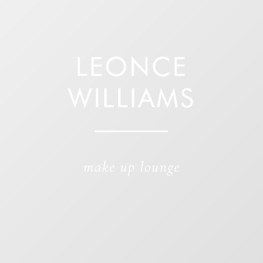 Minimalistisches Branding für kleine Unternehmen Fensteraufkleber (Blatt)