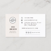 Minimalistisches Branding für Unternehmen Visitenkarte (Rückseite)