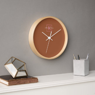 Minimalistisches Branding-Logo Terracotta Pink Mon Uhr