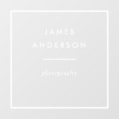 Minimalistisches Branding moderner Frame-Unternehm Fensteraufkleber (Blatt)