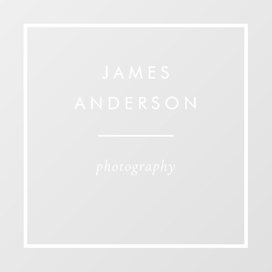 Minimalistisches Branding moderner Frame-Unternehm Fensteraufkleber (Blatt)