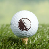 Minimalistisches Braun und Weiß, 60°, Text Golfball (Insitu T-Shirt)
