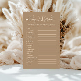 Minimalistisches braunes Geschlecht offenbart Baby