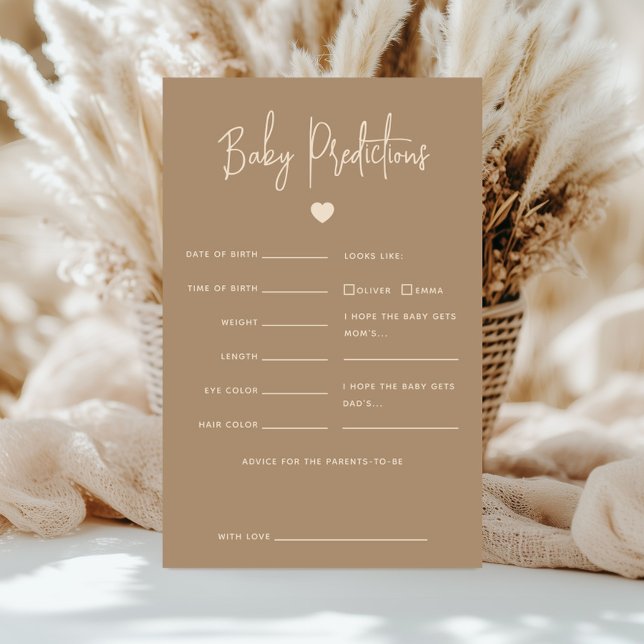 Minimalistisches braunes Geschlecht zeigt Baby-Vor (Von Creator hochgeladen)