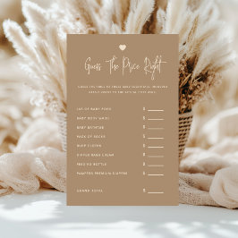 Minimalistisches braunes Geschlecht zeigt den Prei