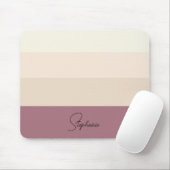 Minimalistisches braunes gestreiftes Design mit Na Mousepad (Mit Mouse)