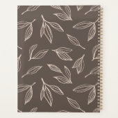 Minimalistisches braunes Laubwerk  Planer (Rückseite)