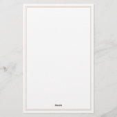 Minimalistisches braunes Monogramm mit zwei Ränder Briefpapier (Rückseite)