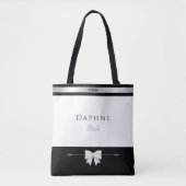 Minimalistisches Brautgeschenk | Elegante Typograf Tasche (Vorderseite)