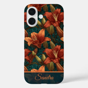 Minimalistisches Brautjungfer-Geschenk Lilien Blum iPhone 16 Hülle