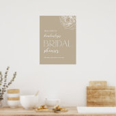 Minimalistisches Brautparty Begrüßungszeichen Poster (Küche)