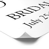 Minimalistisches Brautparty Begrüßungszeichen Poster (Ecke)