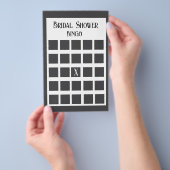 Minimalistisches Brautparty Bingo Flyer (Handgriff)