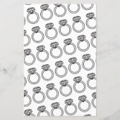 Minimalistisches Brautparty Bingo Game (Rückseite)