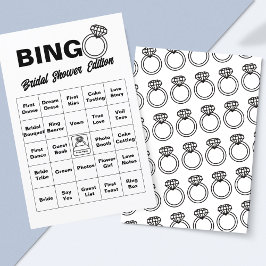 Minimalistisches Brautparty Bingo Game