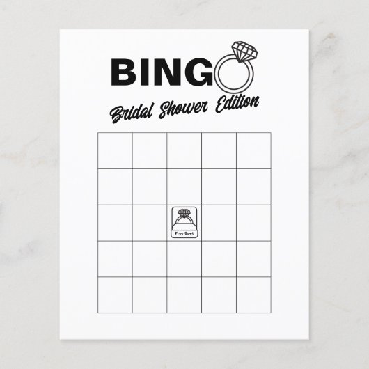 Minimalistisches Brautparty Bingo Game Flyer (Vorne)
