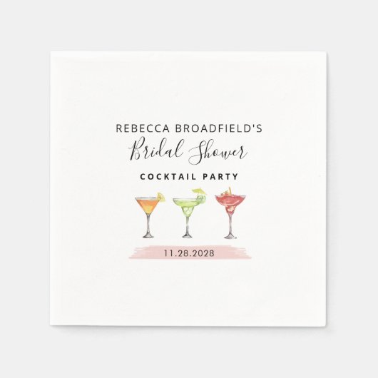 Minimalistisches Brautparty Cocktail Beach Party Serviette (Vorderseite)