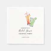 Minimalistisches Brautparty Cocktail Party Serviette (Vorderseite)