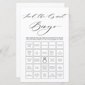 Minimalistisches Brautparty Finden Sie das Bingo G (Vorne/Hinten)