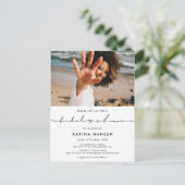 Minimalistisches Brautparty Foto Postkarte (Stehend Vorderseite)