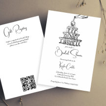 Minimalistisches Brautparty für den handgezogenen 