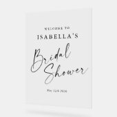 Minimalistisches Brautparty für den Weißschick - W Acrylschild (Winkel)