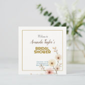 Minimalistisches Brautparty für die Goldfarbe Save The Date (Stehend Vorderseite)